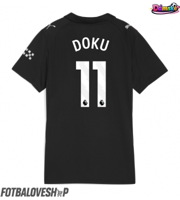 Manchester City Jeremy Doku #11 Dámské Venkovní Dres 2025-26 Krátký Rukáv